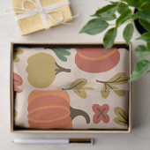 Whimsical Hand-Drawn Herfst Halloween Pompoen Seam Tissuepapier (Geschenk)