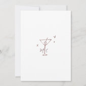 Whimsical Hand Drawn Illustration Wedding Kaart (Achterkant)