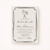 Whimsical Hand-Drawn Ivory Wedding Invitation Aankondiging