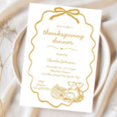 Whimsical Hand Drawn Modern Thanksgiving Diner Kaart