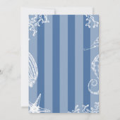Whimsical hand drawn nautical coastal wedding  kaart (Achterkant)