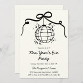 Whimsical Hand Drawn New Year's Eve Party  Kaart (Voorkant / Achterkant)