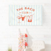 Whimsical Hand Drawn Orange Cocktail Bachelorette Spandoek (Insitu)
