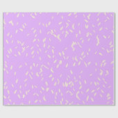 Whimsical Hand-Drawn Pale Yellow Petal Rain Cadeaupapier (Vlak)