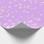 Whimsical Hand-Drawn Pale Yellow Petal Rain Cadeaupapier (Hoek)