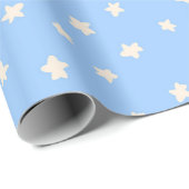 Whimsical Hand-Drawn Pale Yellow Starry Celestial Cadeaupapier (Rol Hoek)