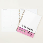 Whimsical Hand Drawn Pink Roses Bridesmaid Planner (Display)