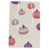 Whimsical Hand-Drawn Pompoen Patroon Gift Bag Medium Cadeauzakje (Achterkant)