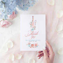 Whimsical Hand Drawn Quirky Cute Small Thank You  Bedankkaart