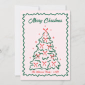 Whimsical Hand Drawn Quirky Merry Christmas Photo  Feestdagenkaart (Voorkant)