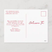 Whimsical Hand-Drawn Red Bows 2 Foto Kerstmis Feestdagenkaart (Achterkant)