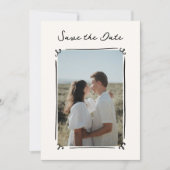 Whimsical Hand Drawn Save the Date Kaart (Voorkant)