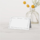 Whimsical Hand Drawn Script Wedding Guest Plaatskaartje (Achterkant)