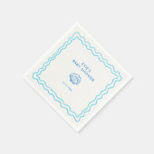 Whimsical Hand Drawn Shell Baby shower Servet (Hoek)