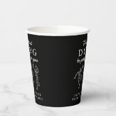 Whimsical Hand Drawn Skeletons Halloween Party Papieren Bekers (Links)