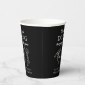 Whimsical Hand Drawn Skeletons Halloween Party Papieren Bekers (Rechts)