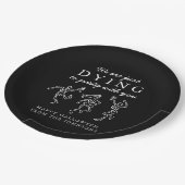 Whimsical Hand Drawn Skeletons Halloween Party Papieren Bordje (Gekanteld)