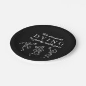 Whimsical Hand Drawn Skeletons Halloween Party Papieren Bordje (Gekanteld)