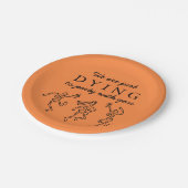 Whimsical Hand Drawn Skeletons Halloween Party Papieren Bordje (Gekanteld)