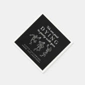 Whimsical Hand Drawn Skeletons Halloween Party Servet (Hoek)