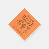 Whimsical Hand Drawn Skeletons Halloween Party Servet (Hoek)