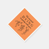 Whimsical Hand Drawn Skeletons Halloween Party Servet (Hoek)