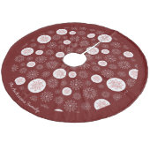 Whimsical Hand Drawn Snowflake Pattern  Fleece Kerstboom Rok (Gekanteld)