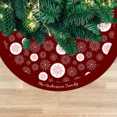 Whimsical Hand Drawn Snowflake Pattern  Fleece Kerstboom Rok