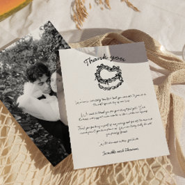 Whimsical Hand-Drawn Taart Trouwen Bedankt Card Kaart