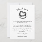 Whimsical Hand-Drawn Taart Trouwen Bedankt Card Kaart (Voorkant)