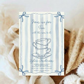 Whimsical Hand Drawn Tea Baby Shower Kaart