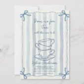 Whimsical Hand Drawn Tea Baby Shower Kaart (Voorkant)