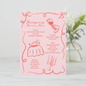 Whimsical Hand Drawn Thanksgiving Menu (Staand voorkant)