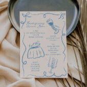 Whimsical Hand Drawn Thanksgiving Menu