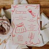 Whimsical Hand Drawn Thanksgiving Menu