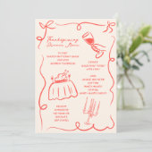 Whimsical Hand Drawn Thanksgiving Menu (Staand voorkant)