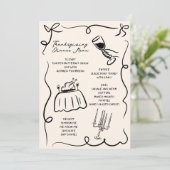 Whimsical Hand Drawn Thanksgiving Menu (Staand voorkant)