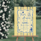 Whimsical Hand Drawn That's Amore Vrijgezellenfees Acryl Bord