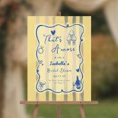 Whimsical Hand Drawn That's Amore Vrijgezellenfees Acryl Bord