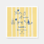 Whimsical Hand Drawn That's Amore Vrijgezellenfees Servet (Voorkant)