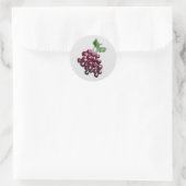 Whimsical Hand-Drawn Vineyard Druiven Envelop Seal Ronde Sticker (Tas)