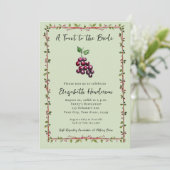 Whimsical Hand-Drawn Vineyard Wine Vrijgezellenfee Kaart (Staand voorkant)