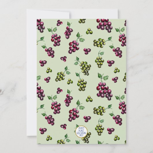 Whimsical Hand-Drawn Vineyard Wine Vrijgezellenfee Kaart (Achterkant)