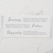 Whimsical Hand Drawn Wedding Menu (Achterkant)