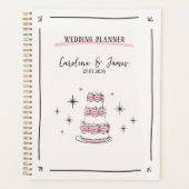 Whimsical Hand-Drawn Wedding Planner met Taart (Voorkant)