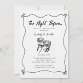 Whimsical Hand Drawn Wedding repetitie diner Kaart (Voorkant)