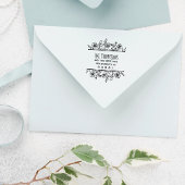 Whimsical Hand-Drawn Wildflower Greenery Rubberstempel