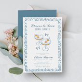 Whimsical Hand Drawn Wine Vrijgezellenfeest Kaart