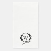 Whimsical Hand-Drawn Wreator Monogram Servet (Voorkant)