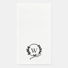 Whimsical Hand-Drawn Wreator Monogram Servet